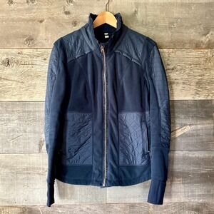 Lululemon Womans Fleecy Keen‎ Jacket 10 Inkwell Full Zip Fleece Athleisure *READ
